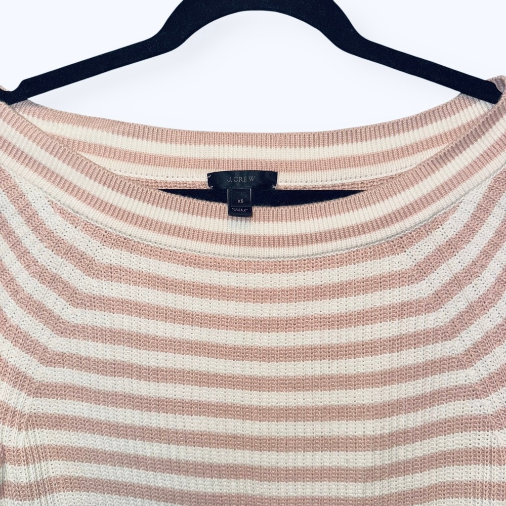 J. Crew Off-the-Shoulder Striped Sweater - Picture 2 of 6